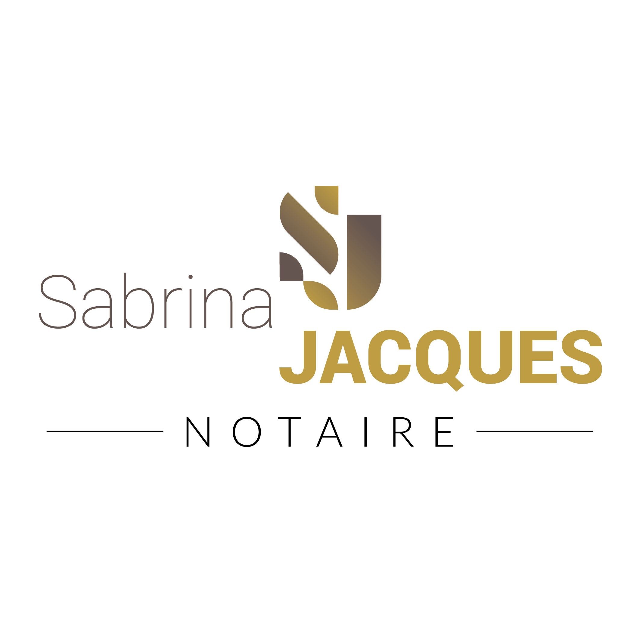 identité graphique de Sabrina Jacques Notaire à Bouc bel Air